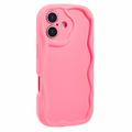 iPhone 16 Plus Candy Color Wavy TPU Hülle - Hot Pink