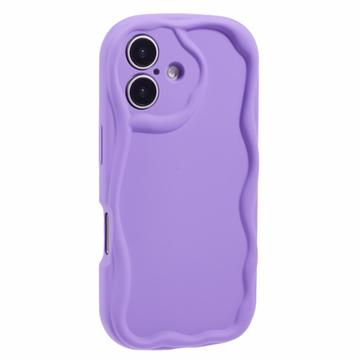 iPhone 16 Plus Candy Color Wavy TPU Hülle - lila