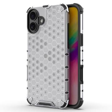iPhone 16 Plus Honeycomb Armored Hybrid Hülle - Grau