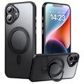 iPhone 16 Plus Magnetische Kickstand-Hybridhülle - Schwarz