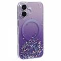 iPhone 16 Plus Sparkle Glow MagSafe Hülle - Lila