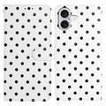 iPhone 16 Polka-Dot-Muster Wallet Hülle - Weiß