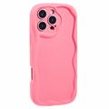 iPhone 16 Pro Candy Color Wavy TPU Hülle - Hot Pink