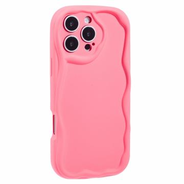 iPhone 16 Pro Candy Color Wavy TPU Hülle - Hot Pink