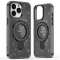 iPhone 16 Pro Glitter Hybrid Hülle mit Kickstand - MagSafe-kompatibel - Schwarz