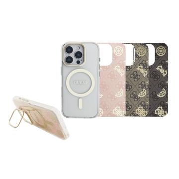 iPhone 16 Pro Guess Galvanisierter Stand Kamerarahmen MagSafe Case mit austauschbaren Hintergründen