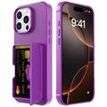 iPhone 16 Pro Hybrid Hülle mit Spiegel und Kartenhalter