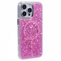 iPhone 16 Pro MagSafe-Glitzerndes Pailletten-Epoxidhülle - Hot Pink