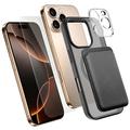 iPhone 16 Pro Max 4-in-1-MagSafe-Schutzset mit Kartenhalter - Schwarz