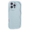 iPhone 16 Pro Max Candy Color Wavy TPU Hülle - Baby Blau
