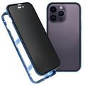 iPhone 16 Pro Max Magnetisches Cover mit Panzerglas - Privat - Dunkel Blau