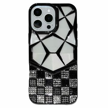 iPhone 16 Pro Max Strass Geometrisches Diamant-Muster Hülle
