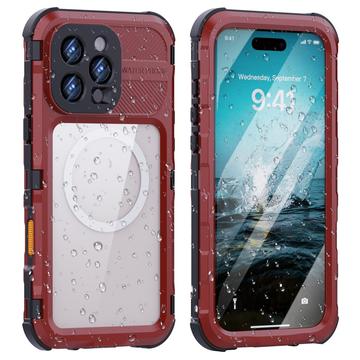 iPhone 16 Pro Max Shellbox M Serie IP68 Wasserdichtes Hülle - Taucherschutz mit MagSafe Kompatibilität - Rot