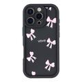 iPhone 16 Pro Max Stilvolle stoßfest TPU-Hülle mit erhöhten Kanten - Schwarz / Schleife