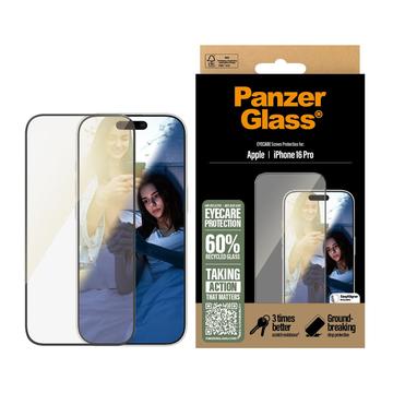 iPhone 16 Pro PanzerGlass EyeCare Ultra-Wide Fit EasyAligner Panzerglas - schwarzer Rand