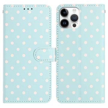 iPhone 16 Pro Wallet Case mit Punktmuster - blau