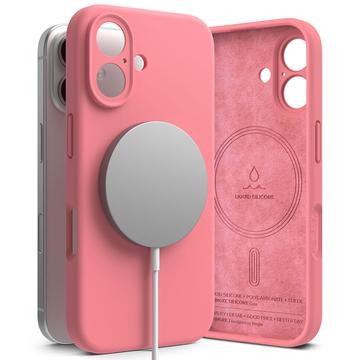 iPhone 16 Ringke Liquid Silicone MagSafe Hülle - Rosa