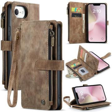 iPhone 16e Caseme C30 Multifunktions Wallet Hülle - Braun