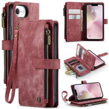 iPhone 16e Caseme C30 Multifunktions Wallet Hülle - Rot