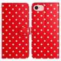 iPhone 16e Polka-Dot-Muster Wallet Hülle - Rot