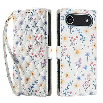 iPhone Air Rhombisches Blumen Wallet Hülle