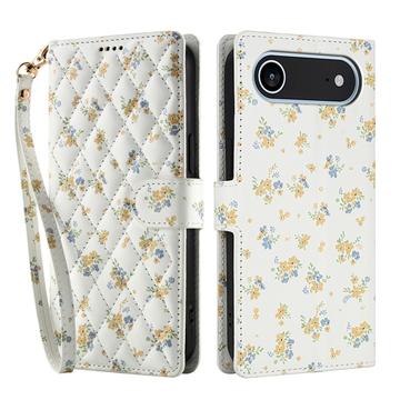 iPhone Air Rhombisches Blumen Wallet Hülle - Gelbe Blumen