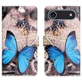 iPhone Air Style Serie Wallet Hülle - Blau Schmetterling