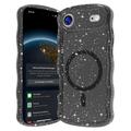 iPhone Air Wave-Edge Laser Glitter MagSafe Hülle - Schwarz Transluzent