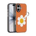 iPhone 17 Dux Ducis Luvy Hülle mit Fingerring/Handschlaufe - Orange / Gänseblümchen