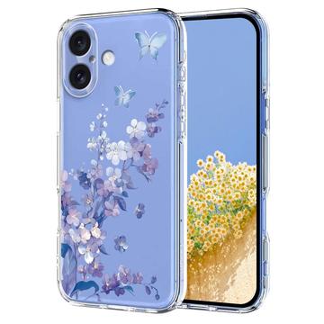 iPhone 17 TPU-Hülle mit Blumenmuster - lila