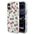 iPhone 17 Guess IML Glitter Cherry Hybrid-Hülle - MagSafe-kompatibel - Durchsichtig