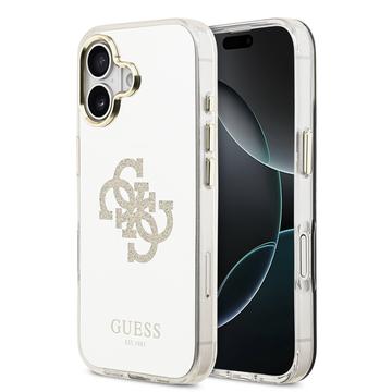iPhone 17 Guess Mirror 4G Glitter Logo Hybrid Hülle - MagSafe-kompatibel - Gold