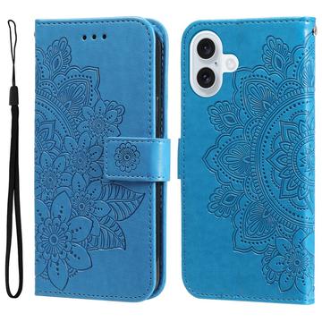 iPhone 17 Mandala Serie Wallet Hülle - Blau