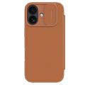 iPhone 17 Nillkin Qin Pro Flip Hülle - Braun