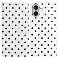 iPhone 17 Polka-Dot-Muster Wallet Hülle - Weiß