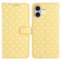 iPhone 17 Wallet Case mit Punktmuster - Gelb