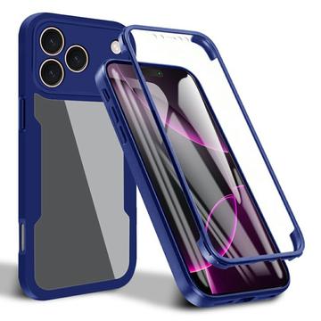 iPhone 17 Pro 360 Schutz Hülle - Blau / Durchsichtig