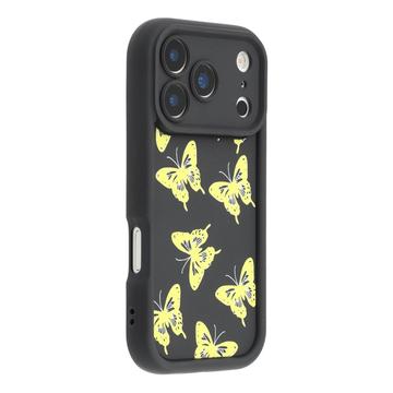 iPhone 17 Pro TPU-Hülle mit Schmetterlings-Print - Gelb / schwarz
