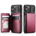 iPhone 17 Pro/18 Pro Caseme C22 Hülle RFID Kartenetui - Rot