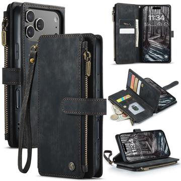 iPhone 17 Pro Caseme C30 Multifunktions Wallet Hülle - Schwarz