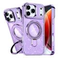 iPhone 17 Pro Glitter Hybrid Hülle mit Kickstand - MagSafe-kompatibel - Lila