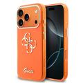 iPhone 17 Pro Guess IML 4G Script Metal Logo-Hülle - Orange