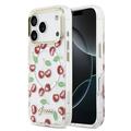 iPhone 17 Pro Guess IML Glitter Cherry Hybrid-Hülle - MagSafe-kompatibel - Durchsichtig