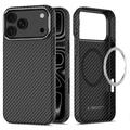 iPhone 17 Pro Max/18 Pro Max Tech-Protect Ion Carbon-Kunststoffhülle - MagSafe-kompatibel - Schwarz / Silber
