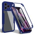 iPhone 17 Pro Max 360 Schutz Hülle - Blau / Durchsichtig