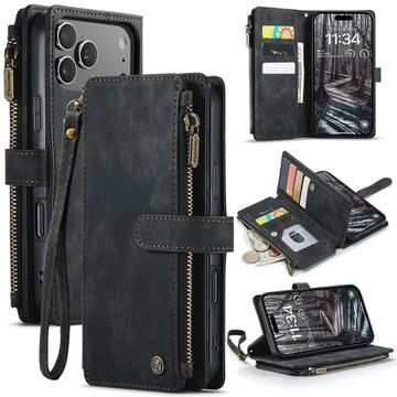 iPhone 17 Pro Max Caseme C30 Multifunktions Wallet Hülle - Schwarz