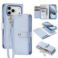 iPhone 17 Pro Max Dux Ducis Lawa Brieftaschen-Lederhülle mit Magnetabdeckung - Baby Blau