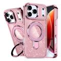 iPhone 17 Pro Max Glitter Hybrid Hülle mit Kickstand - MagSafe-kompatibel - Pink