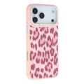 iPhone 17 Pro Max Jaucase Magnetische Hybridhülle mit Leopardenmuster - Rosa