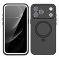 iPhone 17 Pro Max Redpepper IP68 MagSafe Wasserdichtes Hülle mit Kickstand - Schwarz